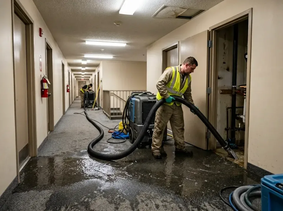 multi-unit-apartment-hallway-f-005 — frequently asked questions, Emergency Burst Pipe Water Extraction & Removal in Meridian…